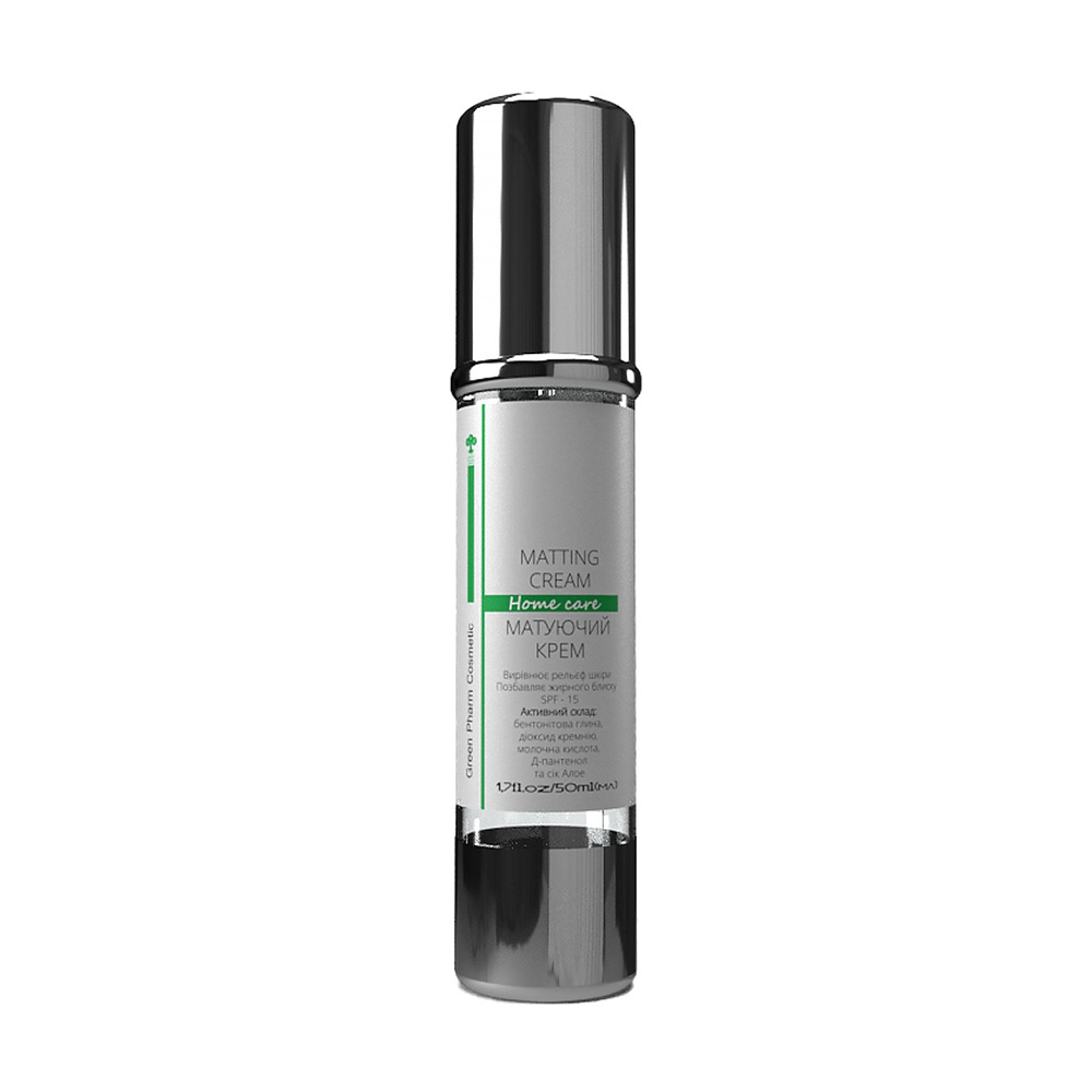 Матувальний крем для обличчя Green Pharm Cosmetic Matting Cream PH 5.5, SPF 15, 50 мл